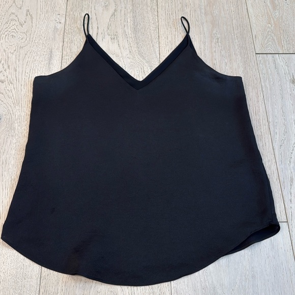 Express Tops - Express Double-V Tank Top w/ Double Layer in Black Size Medium